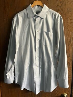 Jos. A. Bank Light Blue Long-Sleeve Dress Shirt with Point Collar